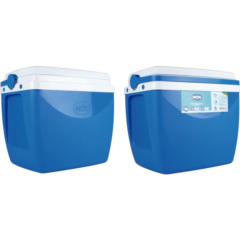 CAIXA TÉRMICA 18L. C/ALCA AZUL - MOR UNIDADE