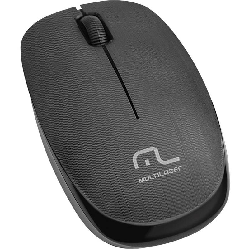 MOUSE ÓPTICO SEM FIO 1200 DPI 2,4 GHZ PRETO - MULTI UNIDADE