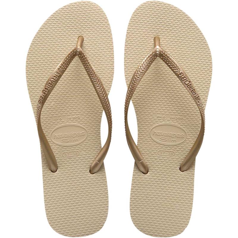 CHINELO HAVAIANAS (FEMININO) SLIM 35/6 AREIA/DOURADO - HAVAIANAS PAR