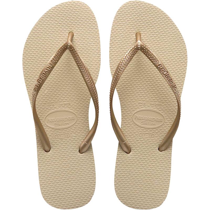 CHINELO HAVAIANAS (FEMININO) SLIM 37/8 AREIA/DOURADO - HAVAIANAS PAR