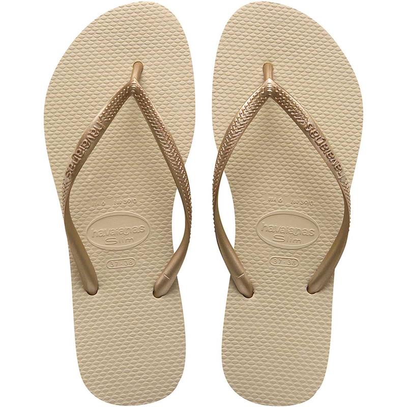 CHINELO HAVAIANAS (FEMININO) SLIM 39/0 AREIA/DOURADO - HAVAIANAS PAR
