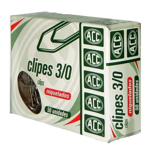 Clips Niquelados 3/0 Acc C/50 Unidades