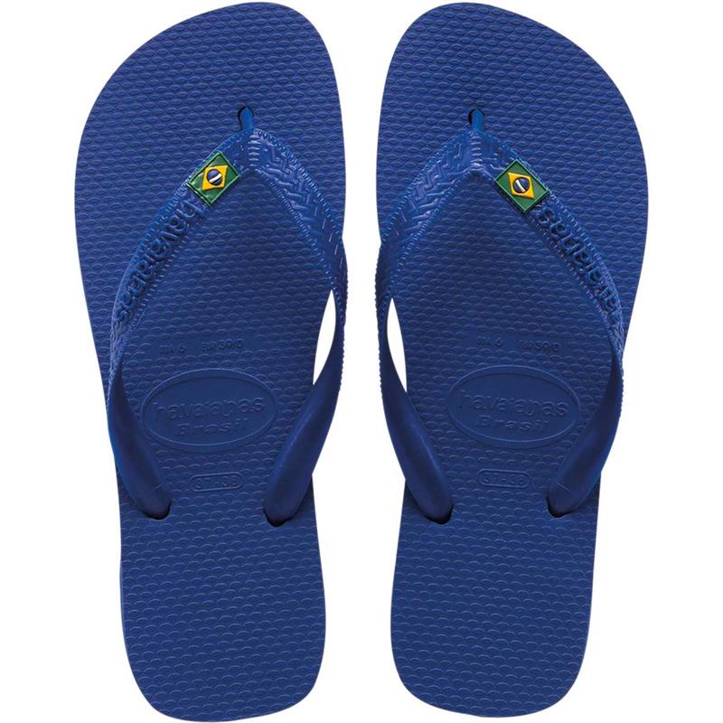 CHINELO HAVAIANAS (UNISSEX) BRASIL 37/8 AZUL NAVAL - HAVAIANAS PAR