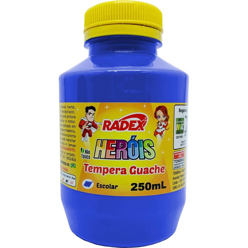 TINTA GUACHE 250 ML AZUL ESCURO RADEX