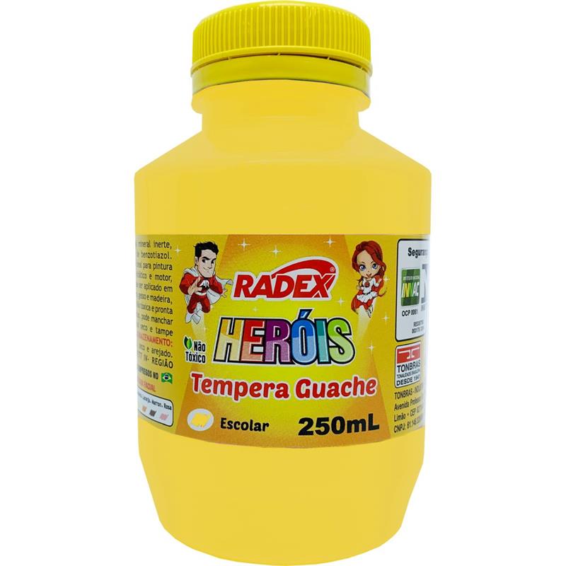 TINTA GUACHE 250 ML AMARELO RADEX