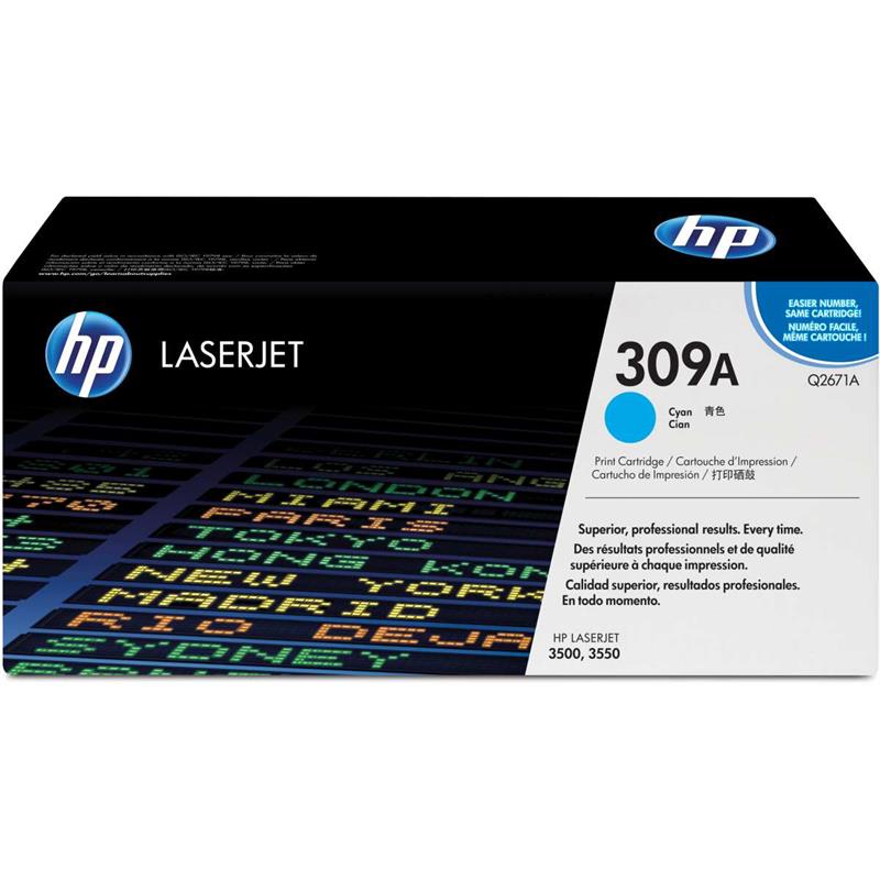 CARTUCHO DE TONER ORIGINAL HP 309A CIANO LASERJET - HP UNIDADE