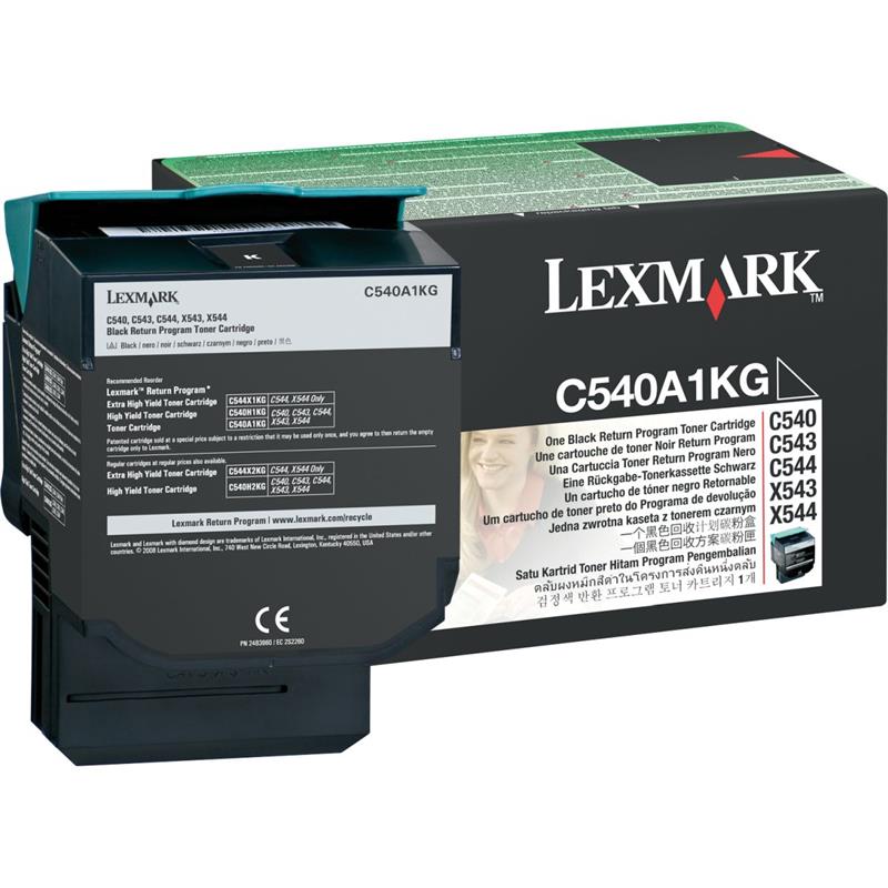 CARTUCHO DE TONER ORIGINAL LEXMARK C540A1KG PRETO C540/C543/C544 - LEXMARK UNIDADE