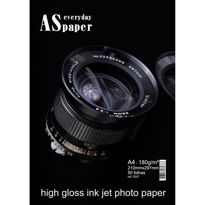 PAPEL FOTOGRÁFICO INKJET A4 GLOSS EVERYDAY PAPER 180G. - USA FOLIEN PCT.C/50