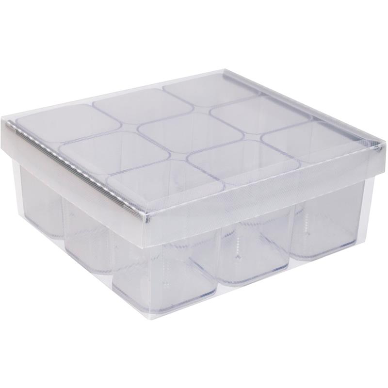 CAIXA ORGANIZADORA C/09 DIVISORIAS CRISTAL - DELLO UNIDADE