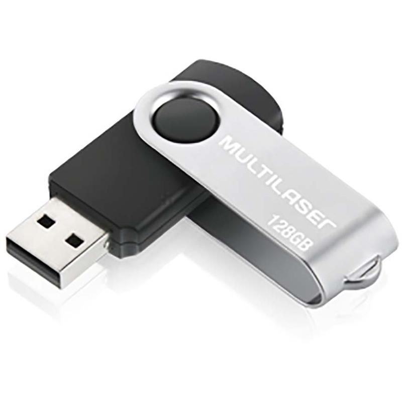 PEN DRIVE USB TWIST 128 GB PRETO - MULTI UNIDADE