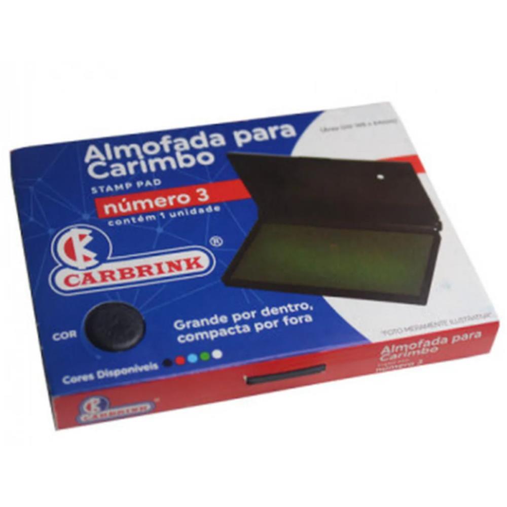 ALMOFADA CARIMBO N.2 PRETO - CARBRINK UNIDADE