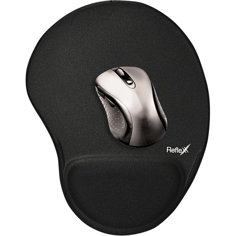 MOUSE PAD TECIDO COM APOIO 19 CM X 25 CM PRETO - REFLEX UNIDADE