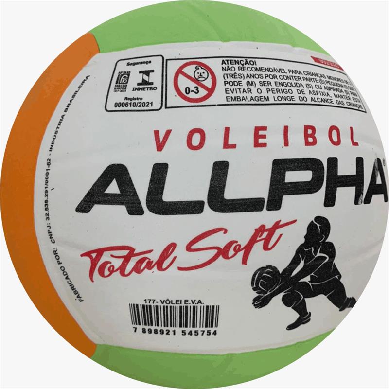 BOLA INFANTIL VÔLEI TOTAL SOFT EVA SORTIDO - ALLPHA BOLAS UNIDADE