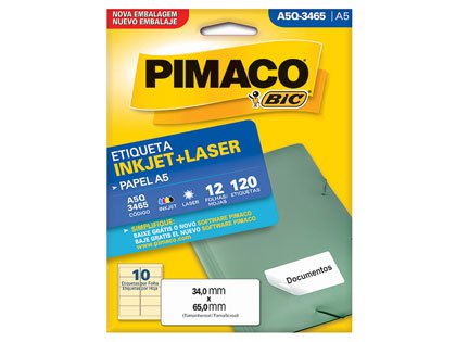 ETIQUETA PIMACO A5 P/FREEZER Q3465 - 12FLS