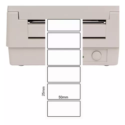 ROLO ETIQUETA COUCHE 50X25 1 COLUNA ELGIN ZEBRA ARGOX