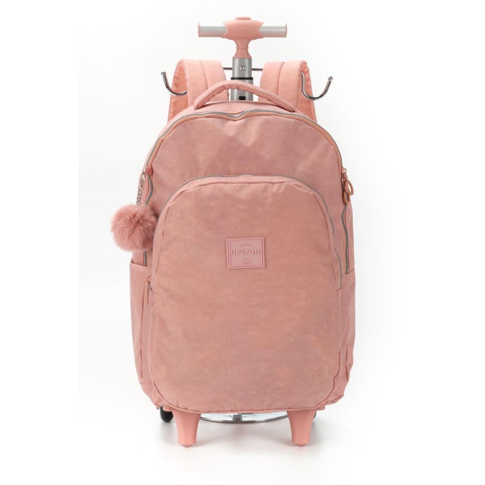 MOCHILA COM RODINHA UP4YOU CRINKLE G NUDE UNIDADE