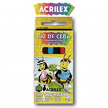 Giz De Cera Acrilex 6 Cores