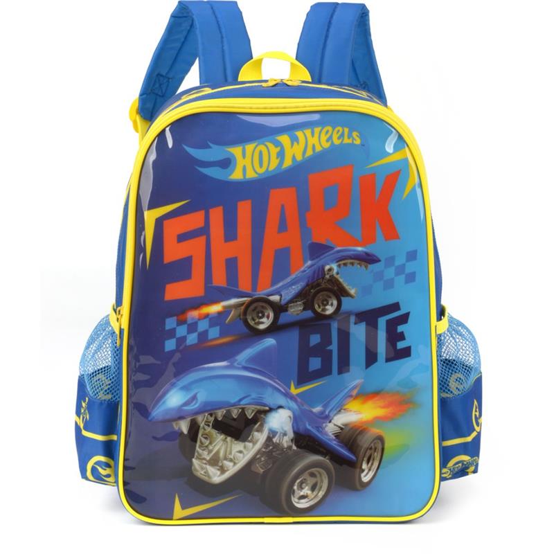 MOCHILA INFANTIL HOT WHEELS GRANDE AMARELA - LUXCEL UNIDADE
