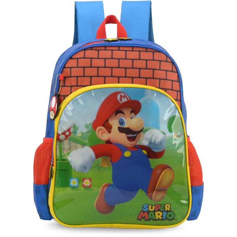 MOCHILA INFANTIL MARIO GRANDE AZUL - LUXCEL UNIDADE