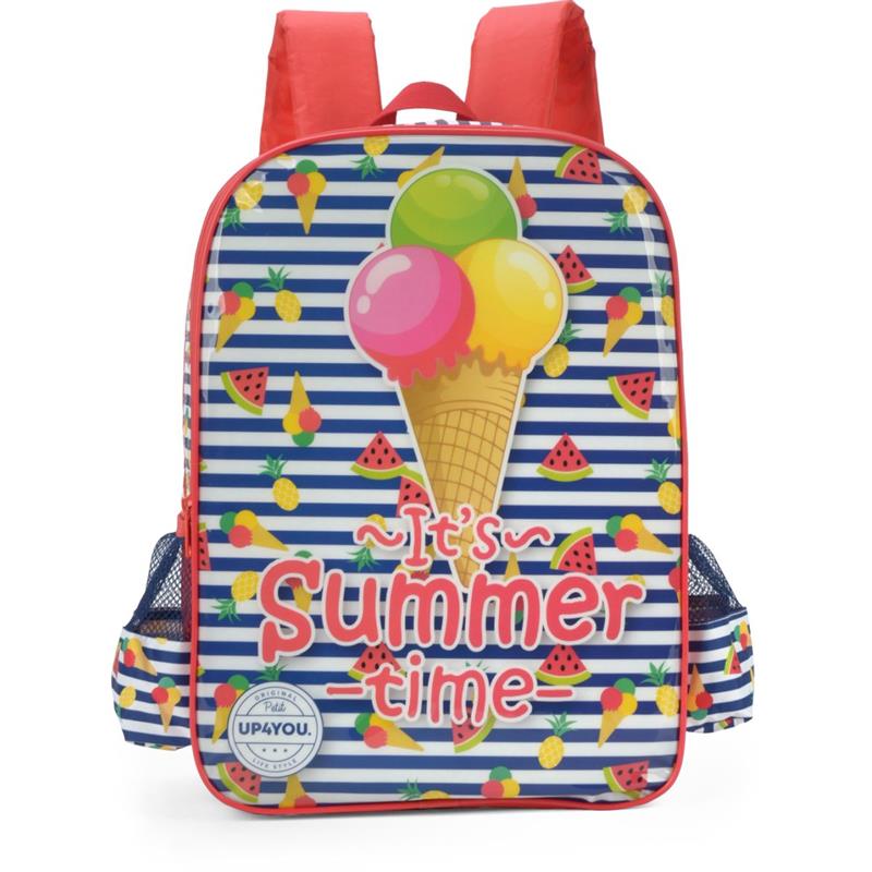 MOCHILA INFANTIL UP4YOU SORVETE GRANDE VERMELHA - LUXCEL UNIDADE