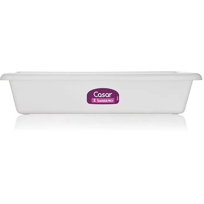 BANDEJA PLÁSTICA ALIMENTOS M 44 CM BRANCA - SANREMO UNIDADE