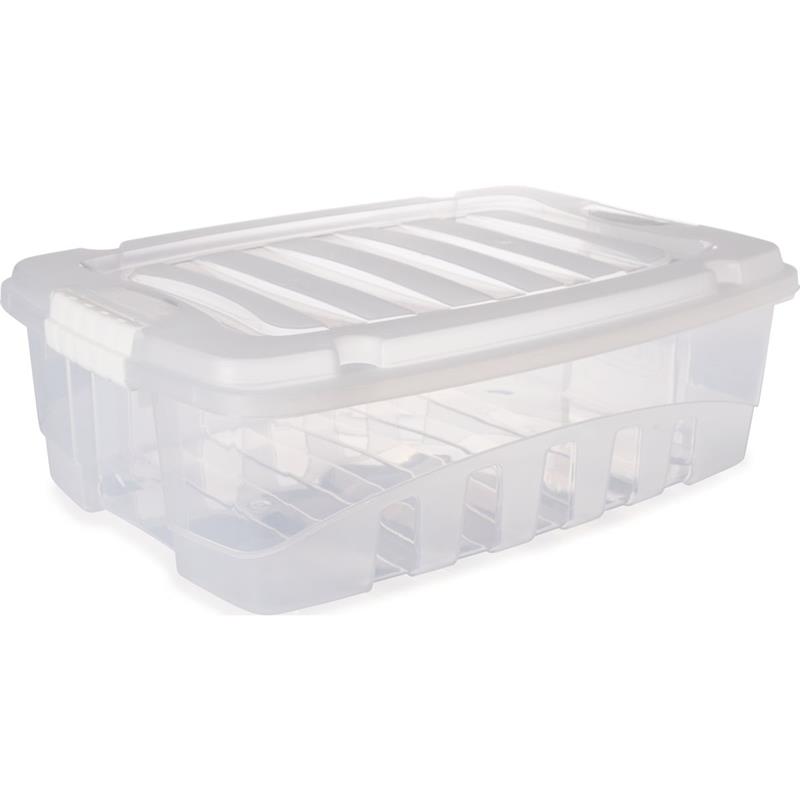 CAIXA PLÁSTICA MULTIUSO GRAN BOX BAIXA INCOLOR 9,3L - PLASUTIL UNIDADE