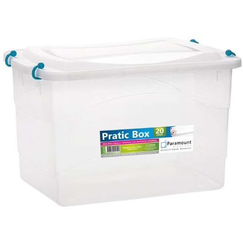 CAIXA PLÁSTICA MULTIUSO PRATIC BOX 20L 41X29X25CM. - PARAMOUNT UNIDADE