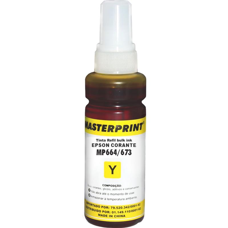 REFIL DE TINTA EPSON COMPATÍVEL 664 AMARELO 100 ML - MASTERPRINT UNIDADE