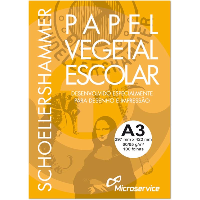 PAPEL VEGETAL A3 60/65G 297 X 420 MM - MICROSERVICE PCT.C/100