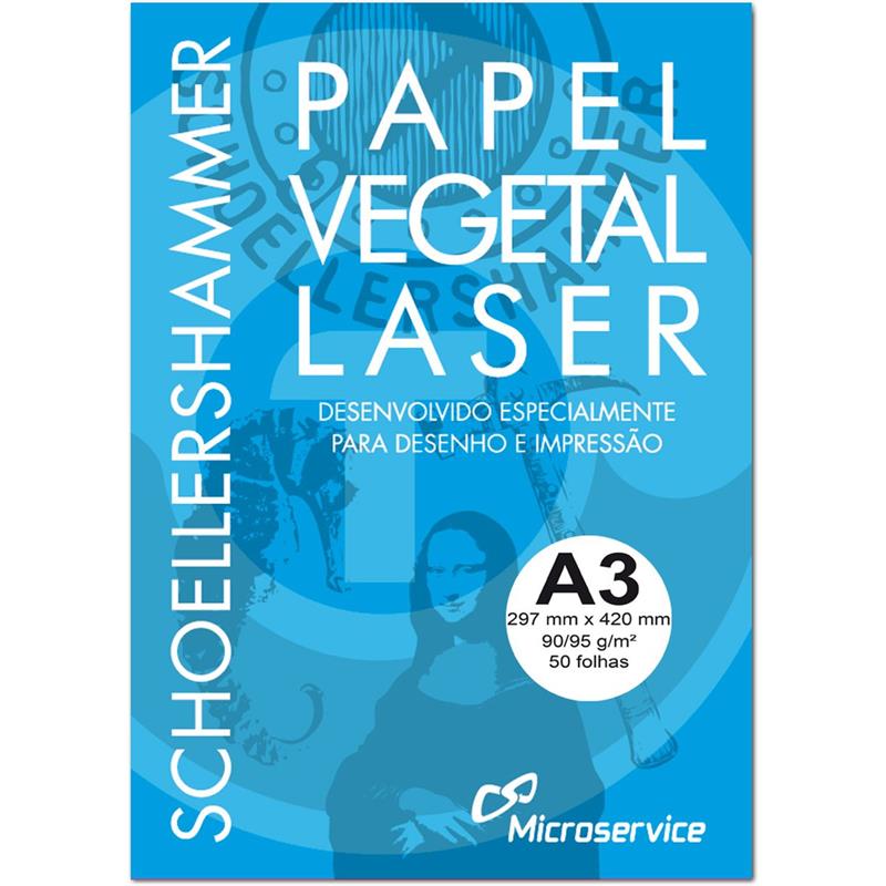 PAPEL VEGETAL A3 90/95G 297 X 420 MM - MICROSERVICE PCT.C/50
