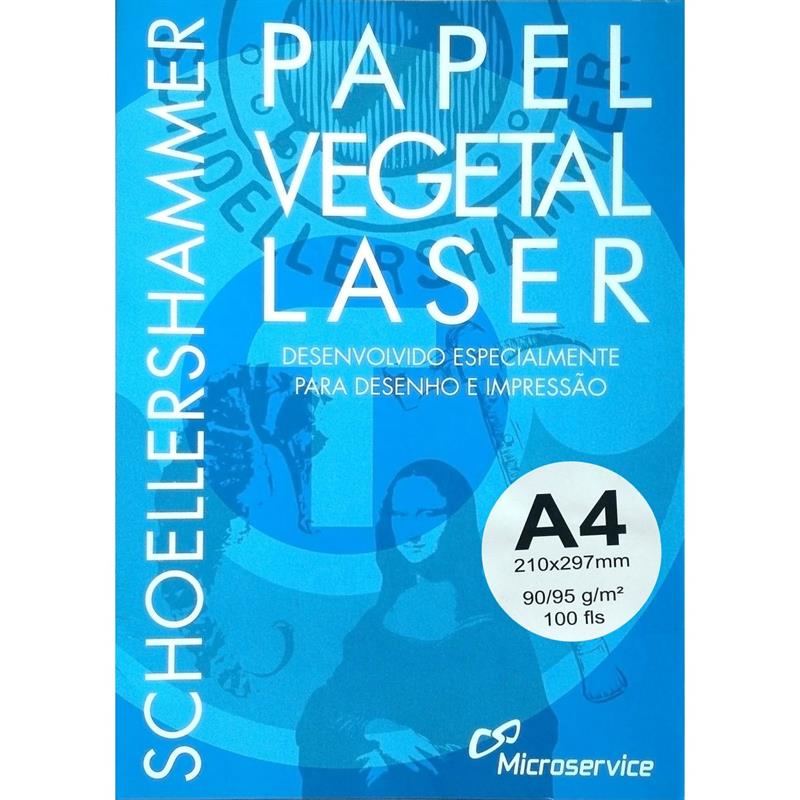 PAPEL VEGETAL A4 90/95G 210 X 297 MM - MICROSERVICE PCT.C/100