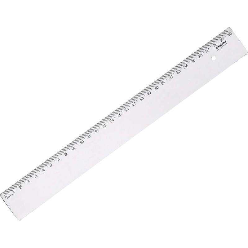 REGUA DE POLIESTIRENO NEW LINE CRISTAL 30CM. - WALEU PCT.C/10