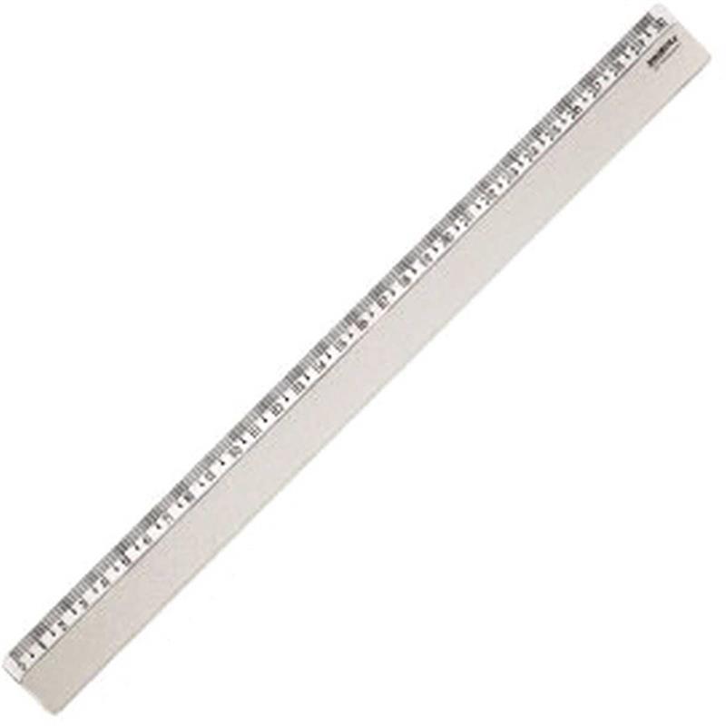 REGUA PLASTICA CRISTAL 30CM. - WALEU PCT.C/25