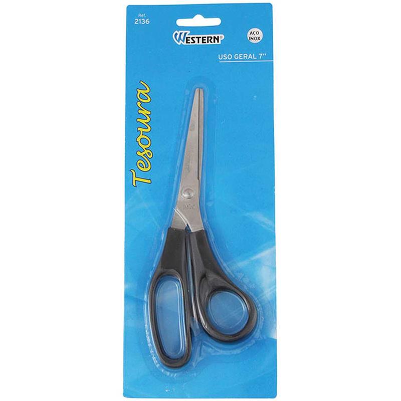 TESOURA USO GERAL 7P 18 CM-INOX - WESTERN UNIDADE