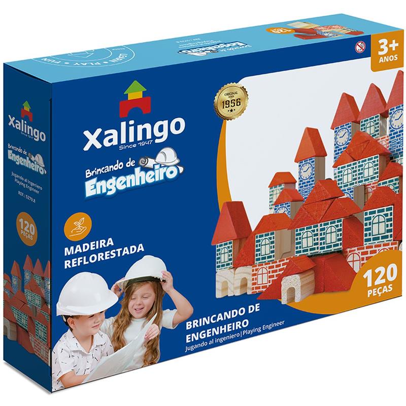 BRINQUEDO PARA MONTAR BRINCANDO DE ENGENHEIRO 120PC - XALINGO UNIDADE