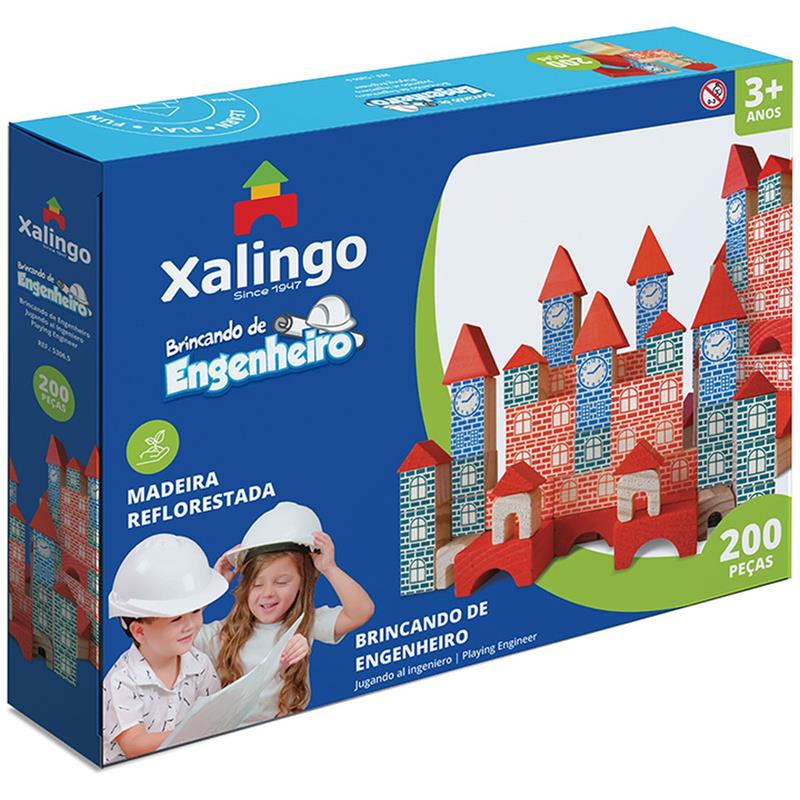 BRINQUEDO PARA MONTAR BRINCANDO DE ENGENHEIRO 200PC. - XALINGO UNIDADE