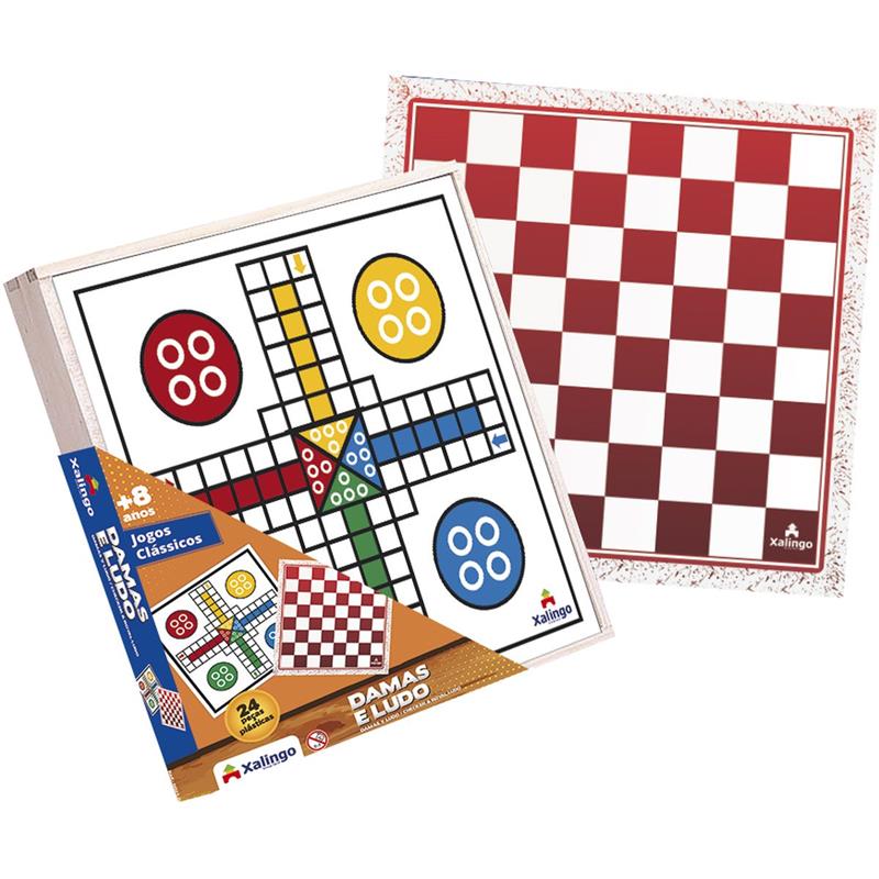 JOGO DE TABULEIRO DAMA E LUDO - XALINGO UNIDADE
