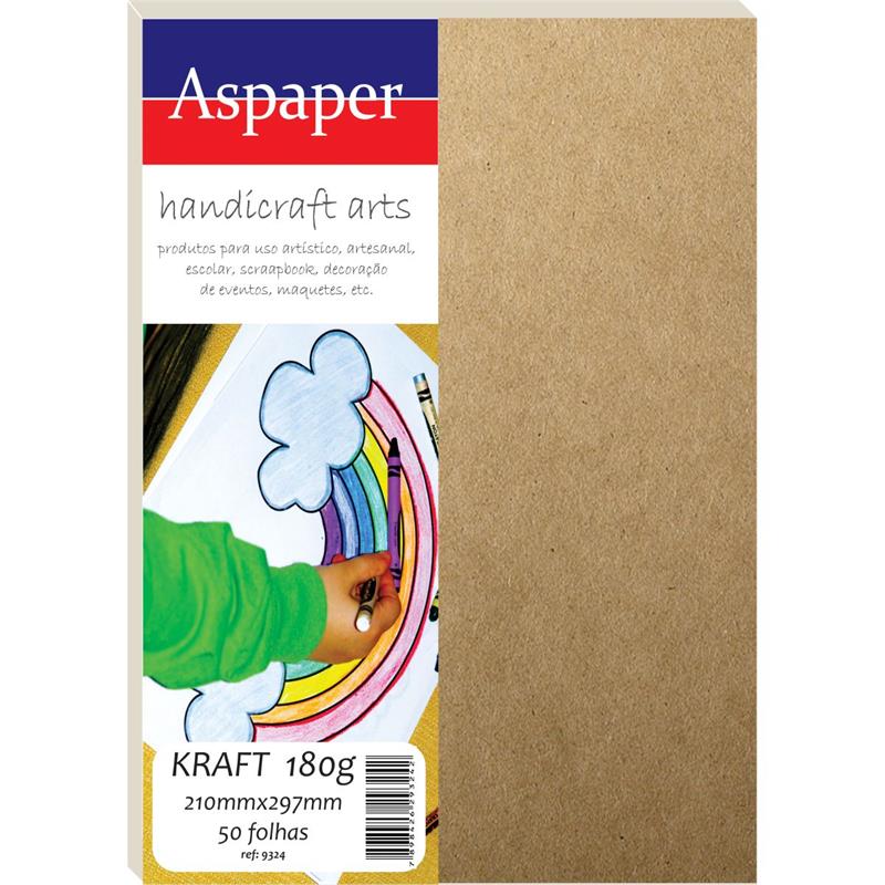 PAPEL KRAFT FOLHA 210 MM X 297 MM A4 180 G - USA FOLIEN PCT.C/50
