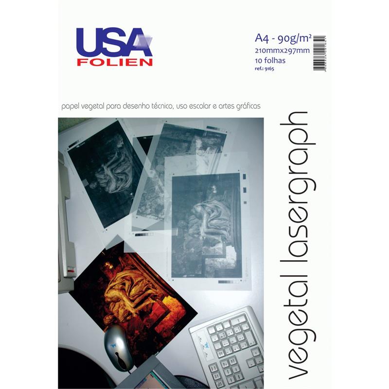 PAPEL VEGETAL A4 90G. 210X297MM. - USA FOLIEN PCT.C/10