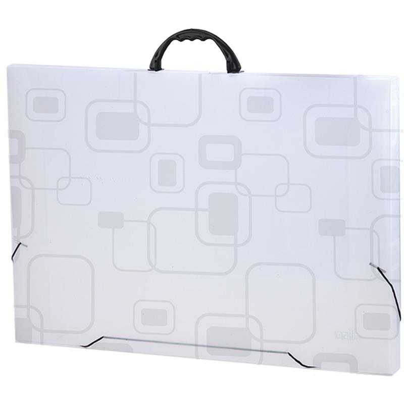 MALETA PLASTICA (COM ALCA) DELLOFINE A3 CRISTAL - DELLO UNIDADE