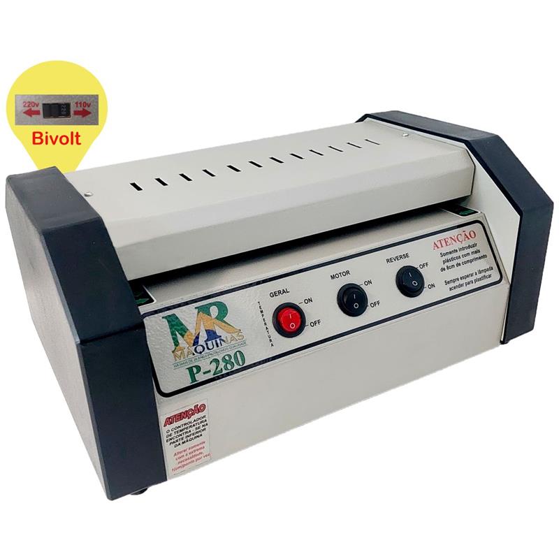 MÁQUINA PLASTIFICADORA OFICIO P-280 BIVOLT - MR MAQUINAS UNIDADE