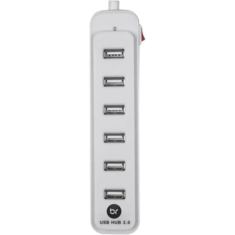 HUB USB 2.0 7 PORTAS BRANCO - BRIGHT UNIDADE