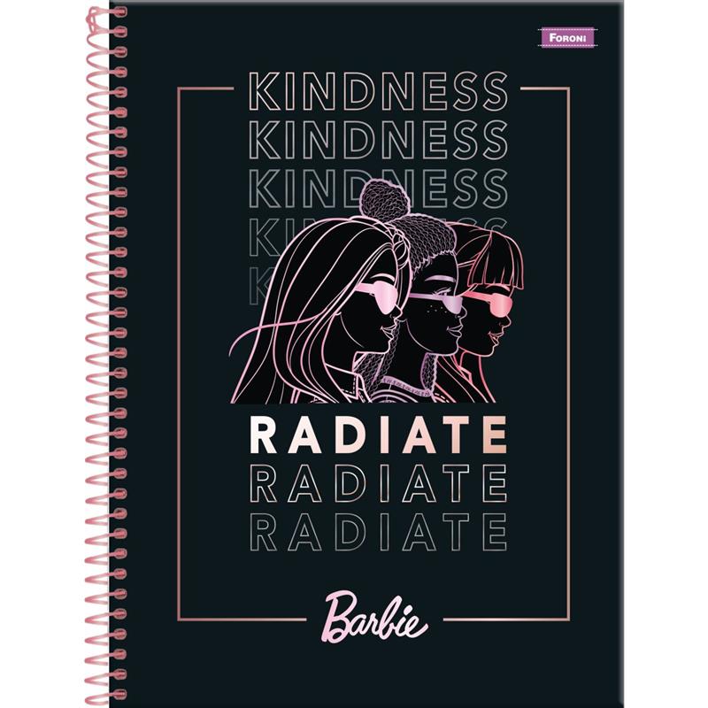 CADERNO 10X1 CAPA DURA BARBIE TEEN 160 FLS. - FORONI PCT.C/04