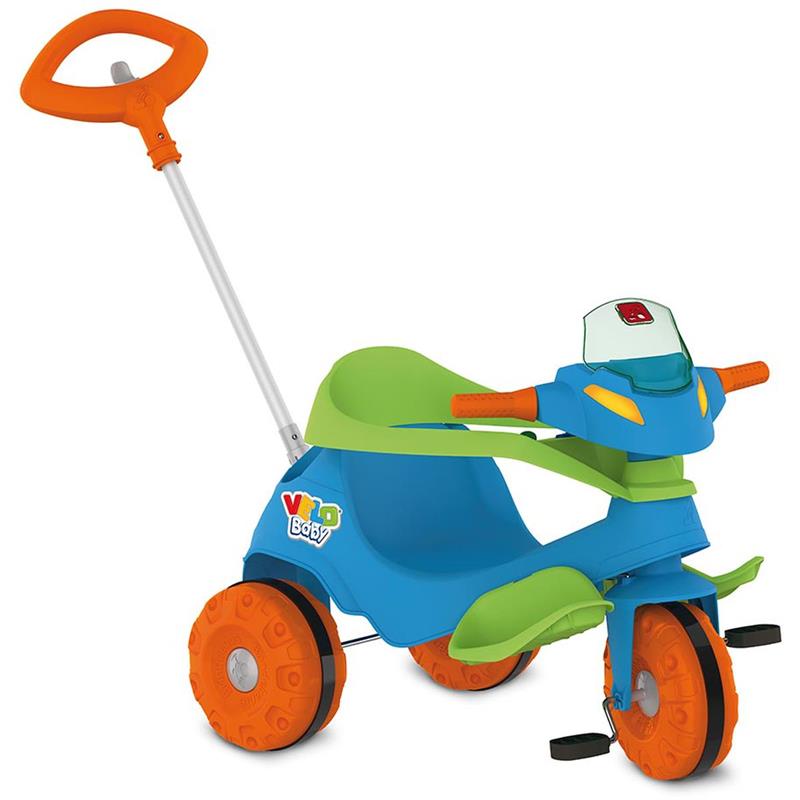 TRICICLO VELOBABAY PASSEIO E PEDAL AZUL - BRINQUEDOS BANDEIRANTE UNIDADE