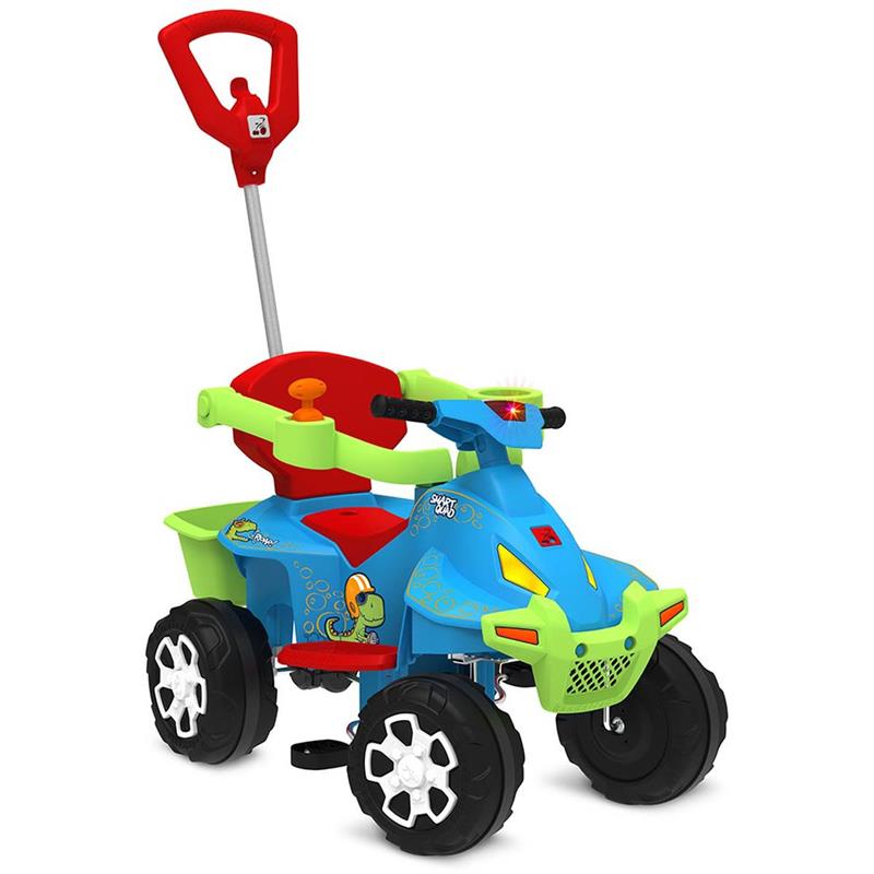 VEÍCULO PARA BEBÊ SMART QUAD PASSEIO E PEDAL AZUL - BRINQUEDOS BANDEIRANTE UNIDADE