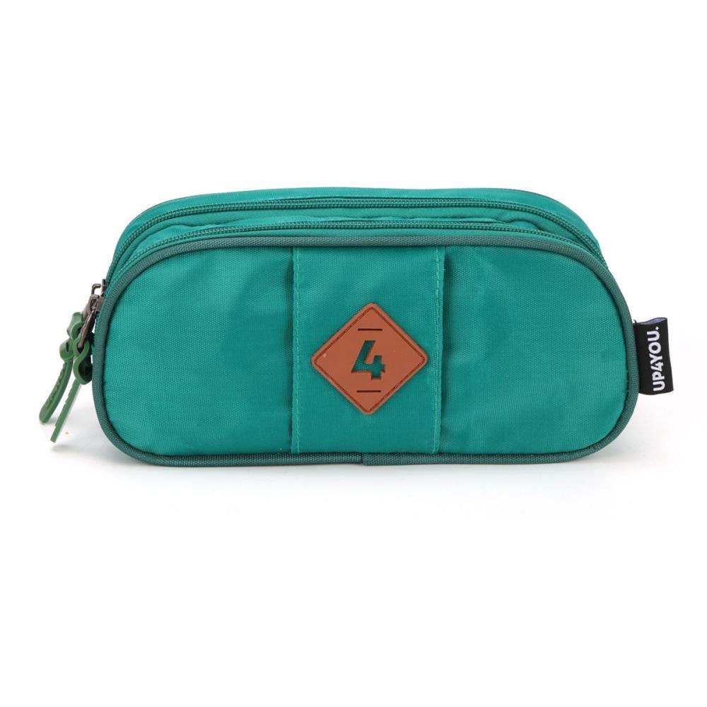 ESTOJO TECIDO UP4YOU 2 ZIPERES VERDE - LUXCEL UNIDADE