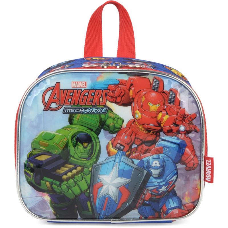 LANCHEIRA TERMICA THE AVENGERS MÃO E COSTAS AZUL - LUXCEL UNIDADE