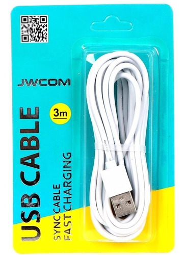 Cabo Micro Usb 3 Metros Jwcom Cbo-Mp03