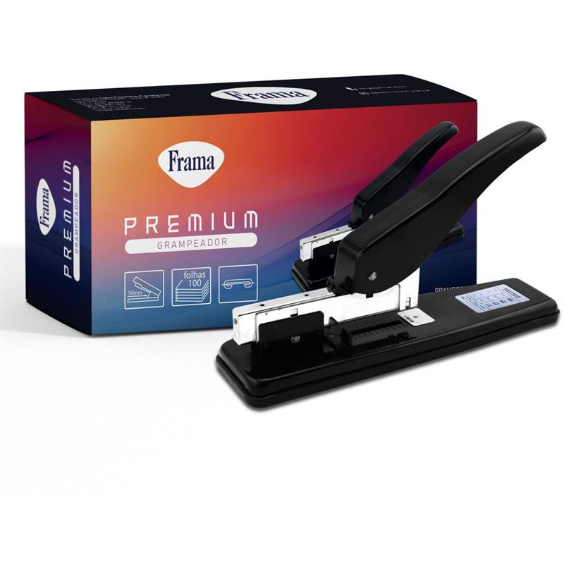GRAMPEADOR METAL 23/13 PARA 100 FLS. 29,2 CM PRETO - FRAMA UNIDADE