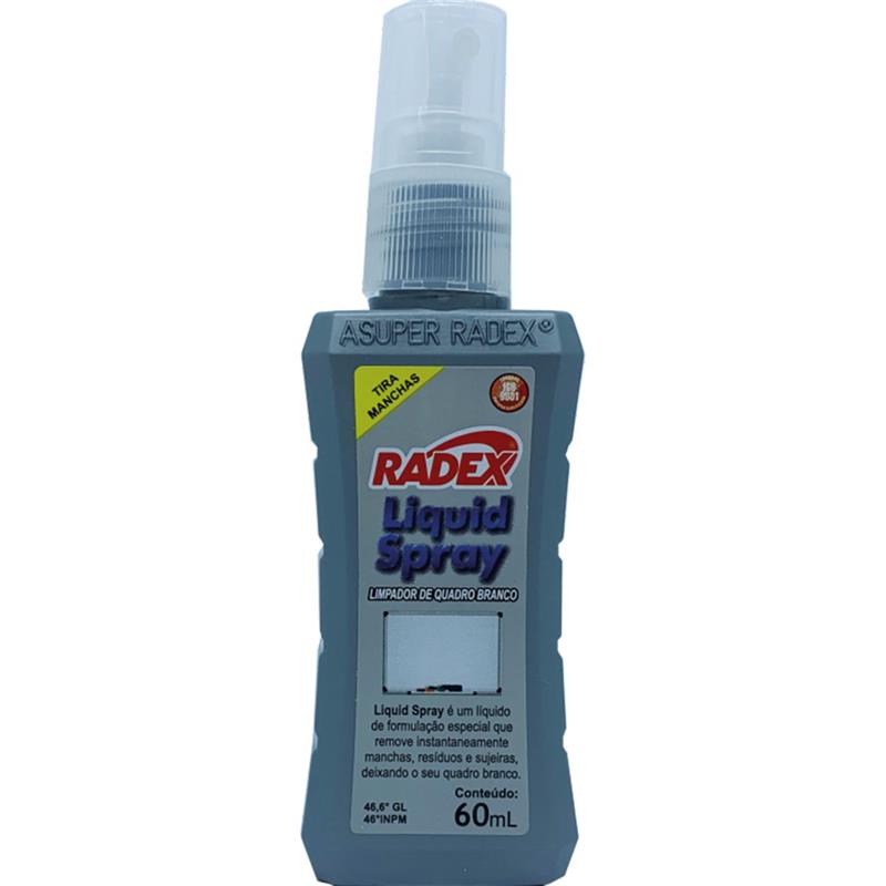 PRODUTO PARA LIMPEZA QUADRO BRANCO 60ML. - RADEX UNIDADE